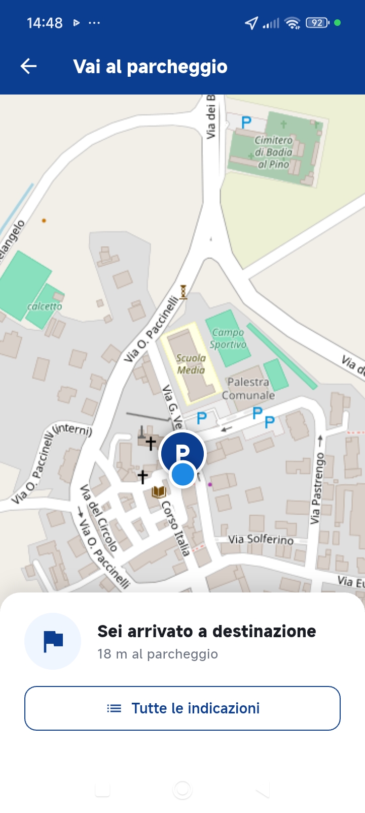 Parcheggio in mappa