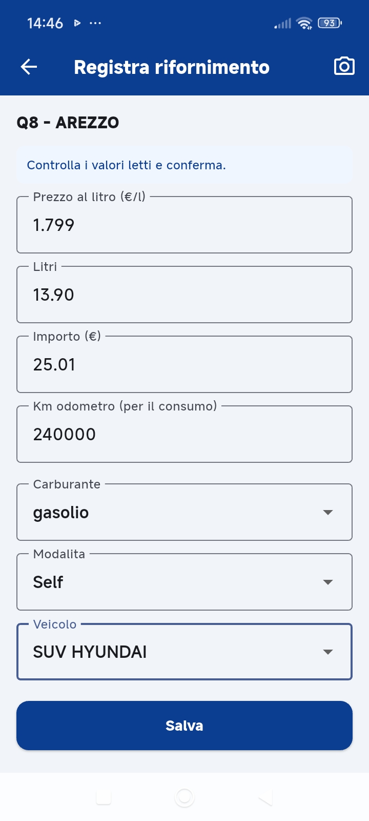 Scanner scontrino
