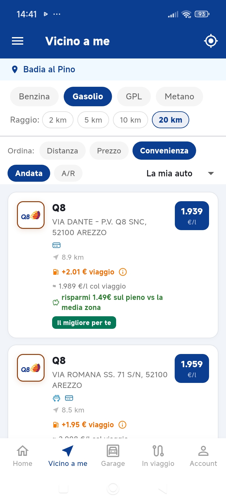 Il distributore piu conveniente